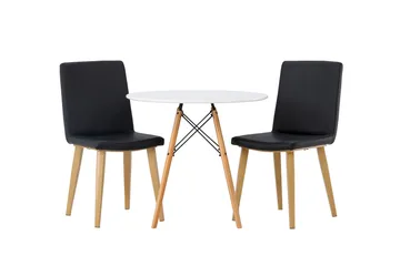 Danburi Matgrupp 60 cm Rund med 2 Today stolar - Svart - Products - Möbler - Bord & matgrupp - Matgrupp
