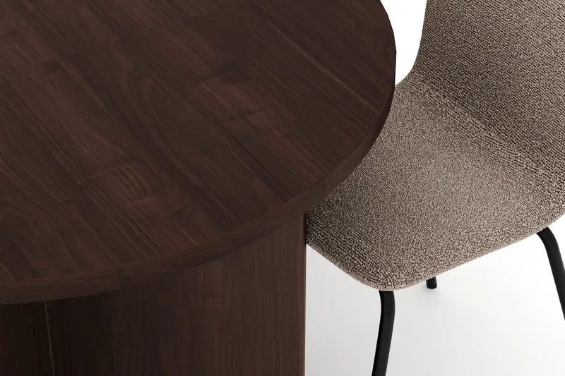 Dano Matbord 180 cm  med 6 Katy Matstolar - Valnöt / Greige - Products - Möbler - Bord & matgrupp - Matgrupp