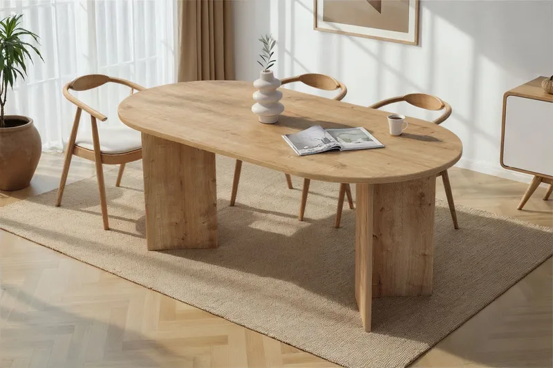 Dano Matbord 180 cm Oval - Safir Ek - Products - Möbler - Bord & matgrupp - Matbord & köksbord
