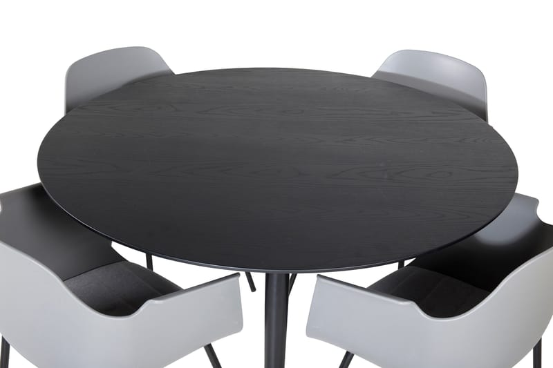 Dipp Matgrupp 115 cm Rund med 4 Comfort stolar - Svart/Guld - Products - Möbler - Bord & matgrupp - Matgrupp