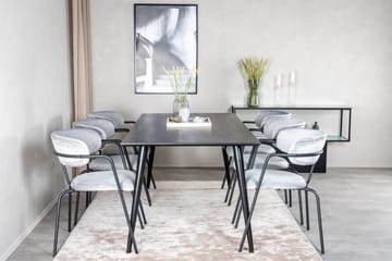 Dipp Matgrupp 180 cm Rektangulär med 6 Arrow stolar - Svart - Products - Möbler - Bord & matgrupp - Matgrupp