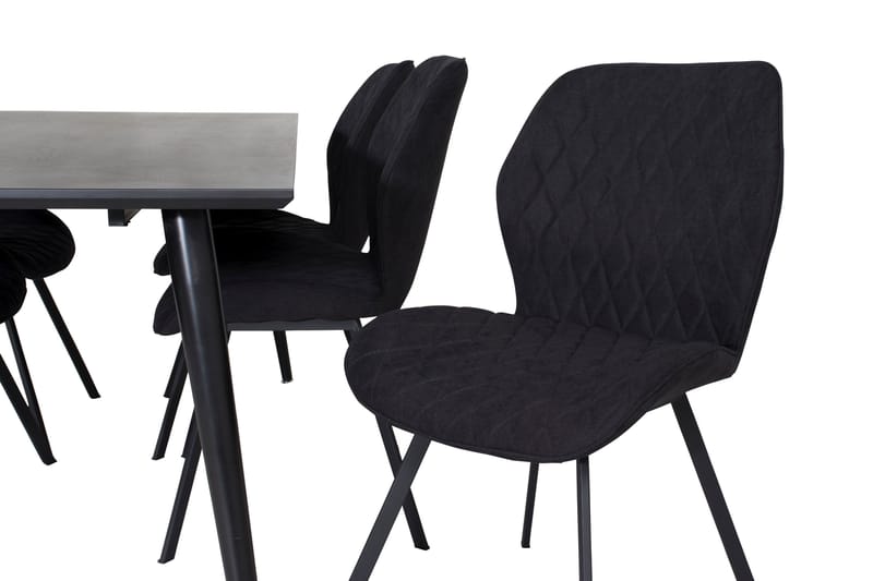 Dipp Matgrupp 180 cm Rektangulär med 6 Gemma stolar - Svart - Products - Möbler - Bord & matgrupp - Matgrupp