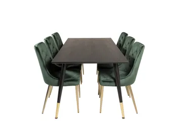 Dipp Matgrupp 180 cm Rektangulär med 6 Velvet Deluxe stolar