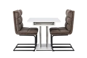 Disa Matgrupp 120 cm Rektangulär med 4 Zizo stolar - Brun - Products - Möbler - Bord & matgrupp - Matgrupp