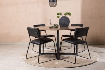 Durango Matgrupp 120 cm Rund med 4 Kenth Stolar - Valnöt - Products - Möbler - Bord & matgrupp - Matgrupp