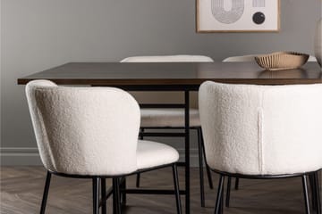 Edina Matgrupp 220 cm Rektangulär med 6 Edina Stolar - Svart - Products - Möbler - Bord & matgrupp - Matgrupp