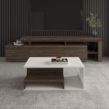 Fenlo Soffbord 90x35x44,8 cm - Vit valnöt - Products - Möbler - Bord & matgrupp - Soffbord