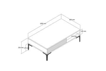 Hommaz Soffbord 105x32,6x105 cm - Brun - Products - Möbler - Bord & matgrupp - Soffbord