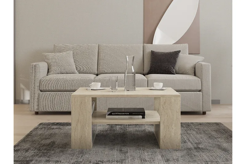 Iris Soffbord 80 cm Beige - Beige - Products - Möbler - Bord & matgrupp - Soffbord