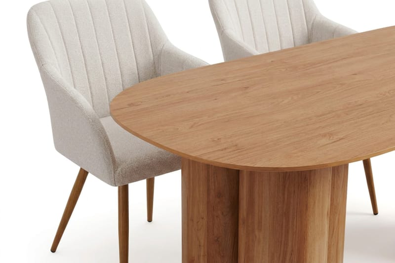 Juno Matgrupp rektangulärt 220 cm Ek med 8 Filippa Matstolar - Ek - Products - Möbler - Bord & matgrupp - Matgrupp