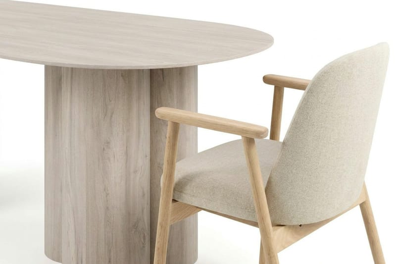 Juno Matgrupp rektangulärt 220 cm Vitlaserad med 8 Reciclar Matstolar - Vitlaserad - Products - Möbler - Bord & matgrupp - Matgrupp