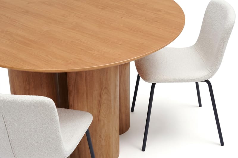 Juno Matgrupp runt 110 cm Ek med 4 Katy Matstolar - Ek - Products - Möbler - Bord & matgrupp - Matgrupp