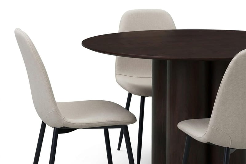 Juno Matgrupp runt 130 cm Rökt Ek med 6 Nibe Matstolar - Rökt ek - Products - Möbler - Bord & matgrupp - Matgrupp