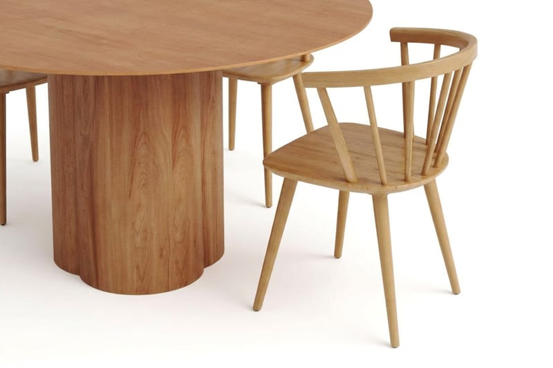 Juno Matgrupp runt 150 cm Ek med 6 Tyrö Matstolar - Ek - Products - Möbler - Bord & matgrupp - Matgrupp