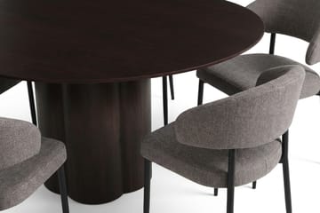 Juno Matgrupp runt 150 cm Rökt Ek med 6 Sawako Matstolar - Rökt ek - Products - Möbler - Bord & matgrupp - Matgrupp
