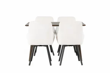 Kaseidon Matgrupp 120 cm Rektangulär med 4 Rosie stolar - Beige - Products - Möbler - Bord & matgrupp - Matgrupp