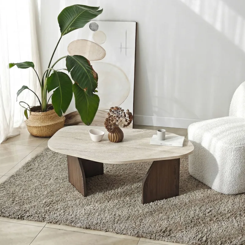 Berriaren Skrivbord 100x35x60 cm - Travertine Walnut - Products - Möbler - Bord & matgrupp - Kontorsbord - Datorbord