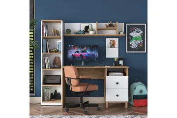 Eireann Skrivbord 50x120 cm - Valnöt/Vit - Products - Möbler - Bord & matgrupp - Kontorsbord - Datorbord