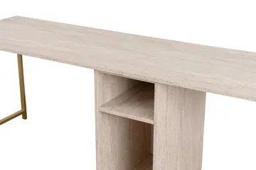 Hu Skrivbord 60x240 cm - Beige/Guld - Products - Möbler - Bord & matgrupp - Kontorsbord - Datorbord