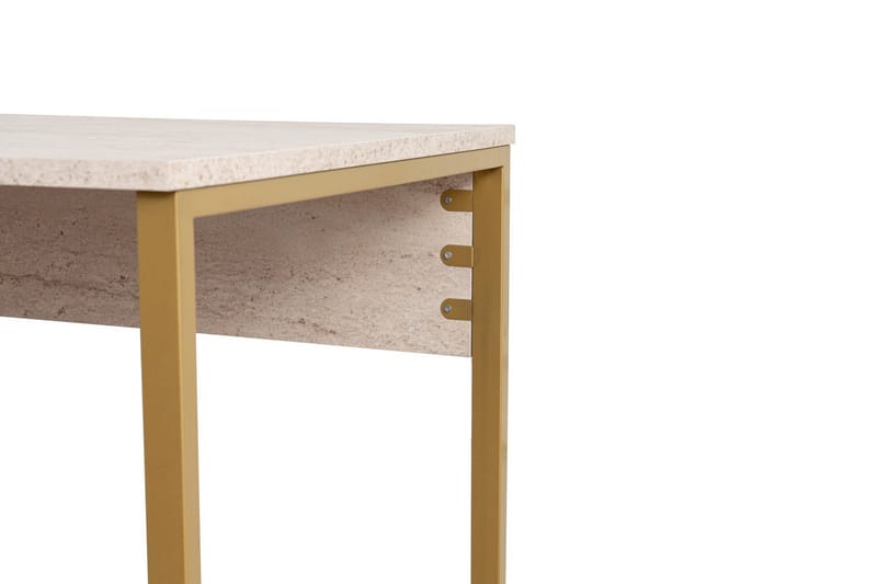 Hu Skrivbord 60x240 cm - Beige/Guld - Products - Möbler - Bord & matgrupp - Kontorsbord - Datorbord