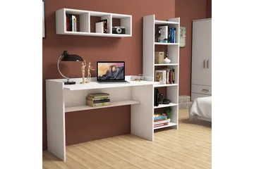 Kazeck Kontorsmöbelset 118 cm - Vit - Products - Möbler - Bord & matgrupp - Kontorsbord - Datorbord