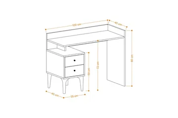 Puuk Skrivbord 45x100 cm - Ek - Products - Möbler - Bord & matgrupp - Kontorsbord - Datorbord