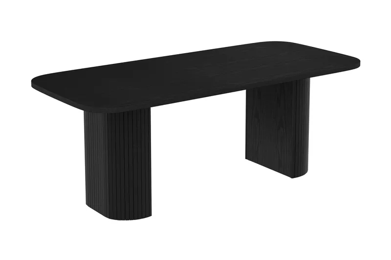 Kopparbo Matbord 200 cm med 6 Gemmiano Stolar - Svart - Products - Möbler - Bord & matgrupp - Matgrupp