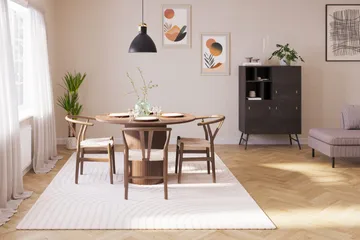 Kopparbo Matgrupp 120 cm Rund med 4 Dastoori Matstol - Mörkbrun - Products - Möbler - Bord & matgrupp - Matgrupp