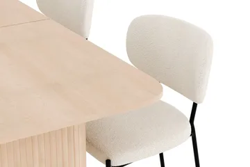 Kopparbo Matgrupp 180-240 cm Förlängningsbart med 4 Gemmiano Matstolar - Whitewash - Products - Möbler - Bord & matgrupp - Matgrupp