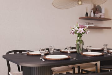 Kopparbo Matgrupp 200 cm med 6 Dastoori Matstol - 2220067-6,2223287-1 - Svart - Products - Möbler - Bord & matgrupp - Matgrupp