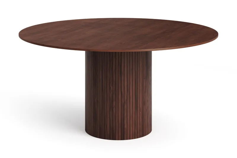 Kopparbo Runt Matbord 150 cm Fanér, Valnöt