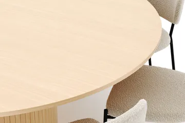 Kopparbo Runt Matbord 180 cm med 8 Gemmiano Stolar - Whitewash - Products - Möbler - Bord & matgrupp - Matgrupp