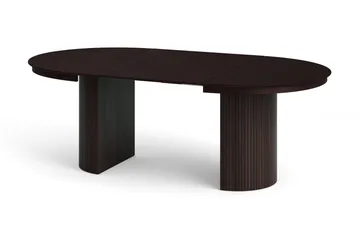 Kopparbo Runt Matbord förlängningsbart 120-220 cm Fanér, Rökt ek