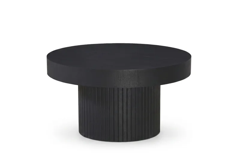 Kopparbo Soffbord Rund 85 cm tjock bordsskiva - Svartlaserad ek - Products - Möbler - Bord & matgrupp - Soffbord