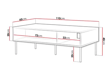 Laholm Soffbord 110 cm - Svart - Products - Möbler - Bord & matgrupp - Soffbord