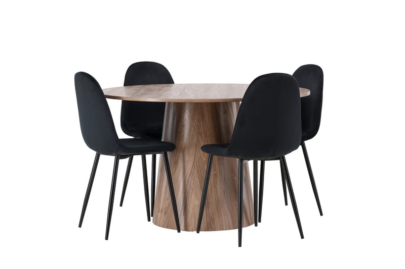 Lanzo Matgrupp 120 cm Rund med 4 Polar Stolar - Natur - Products - Möbler - Bord & matgrupp - Matgrupp