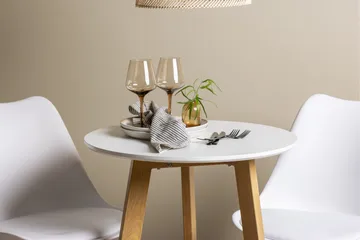 Leonora Matgrupp  65 cm Rund med 2 Zeno stolar - Vit - Products - Möbler - Bord & matgrupp - Matgrupp