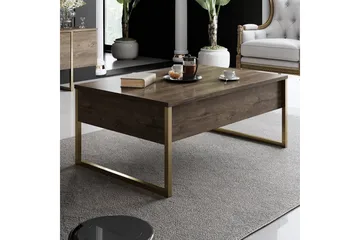 Luxe Soffbord 90x40 cm Brun/Guld - Hanah Home - Products - Möbler - Bord & matgrupp - Soffbord