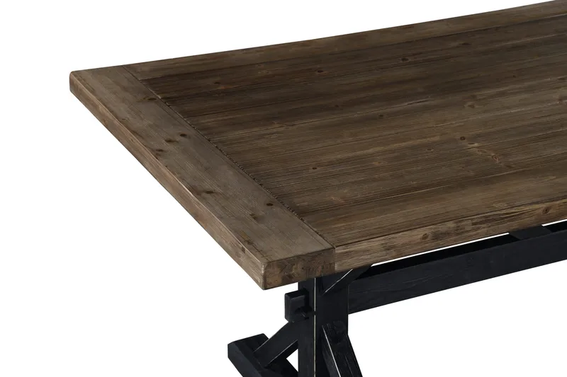 Lyon Förlängningsbart Matbord 6 personer - Utdragbart plankbord 200 cm - Natur/Svart - Products - Möbler - Bord & matgrupp - Matbord & köksbord