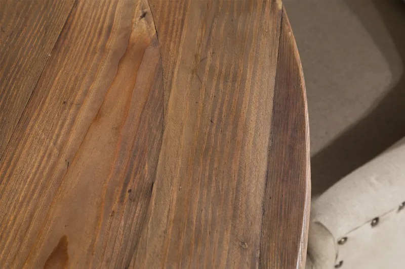 Lyon Matgrupp Rund med 4 st Viktoria Fåtölj - Trä/Vit/Beige - Products - Möbler - Bord & matgrupp - Matgrupp