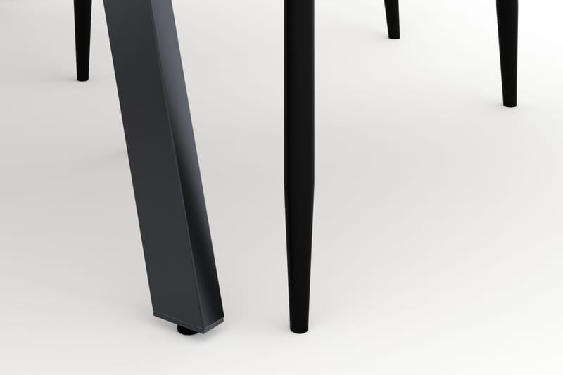 Marcelen Matbord Förlängningsbart med 4 Sawako Stolar - Brun - Products - Möbler - Bord & matgrupp - Matgrupp