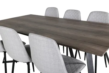 Marina Matgrupp 180 cm Rektangulär med 6 Polar stolar - Svart - Products - Möbler - Bord & matgrupp - Matgrupp