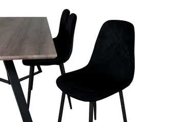 Marina Matgrupp 180 cm Rektangulär med 6 Polar stolar - Svart - Products - Möbler - Bord & matgrupp - Matgrupp