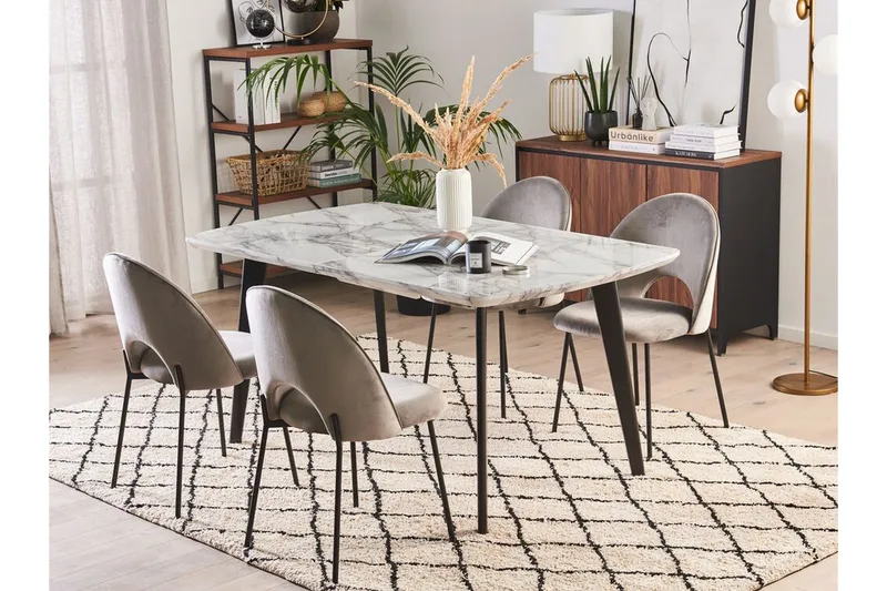 Matbord hopfällbart 160/200 x 90 cm MOSBY - Vit - Products - Möbler - Bord & matgrupp - Matbord & köksbord