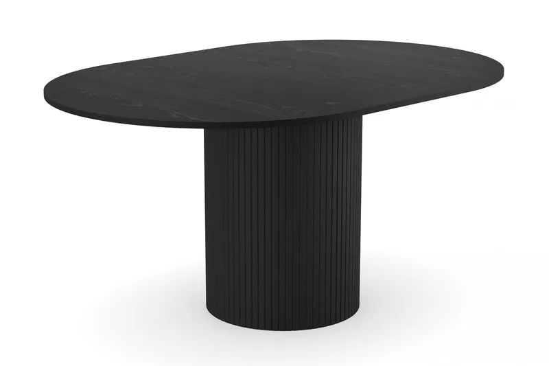Kopparbo Matbord Runt 106-156 cm Förlängningsbart - Svart trä - Products - Möbler - Bord & matgrupp - Matbord & köksbord