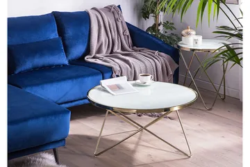 Meerah Soffbord 80 cm Runt - Vit - Products - Möbler - Bord & matgrupp - Soffbord