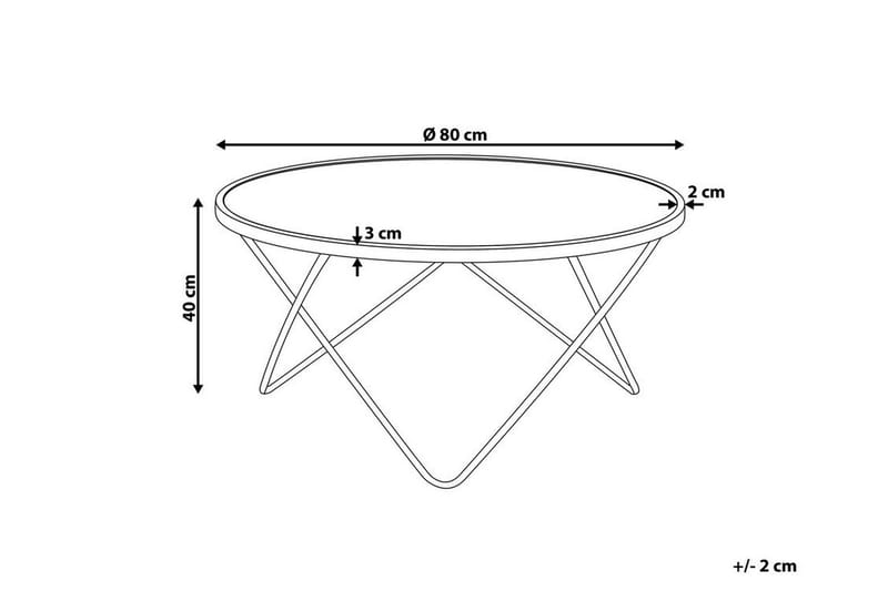 Meerah Soffbord 80 cm Runt - Vit/Silver - Products - Möbler - Bord & matgrupp - Soffbord