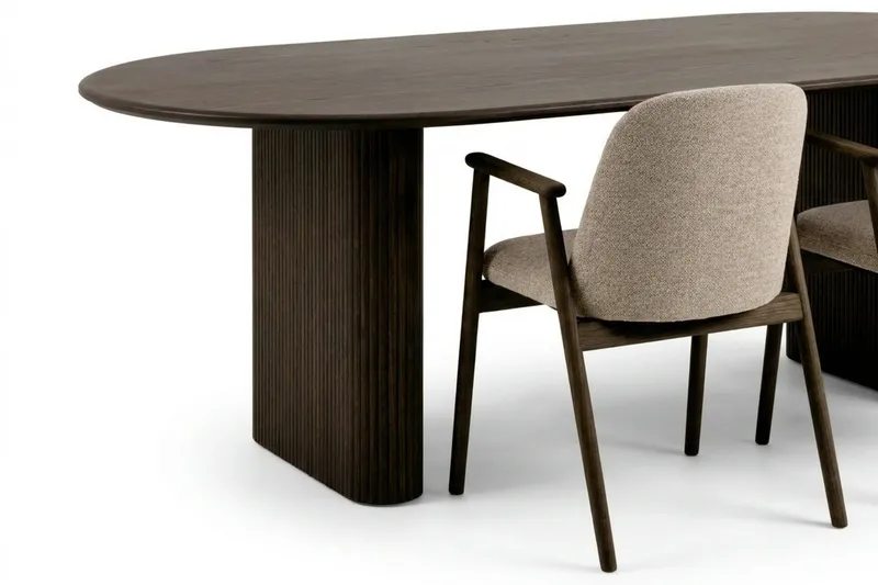 Noira Matgrupp förlängningsbart 160-220 cm Rökt Ek med 6 Reciclar Matstolar - Rökt ek - Products - Möbler - Bord & matgrupp - Matgrupp