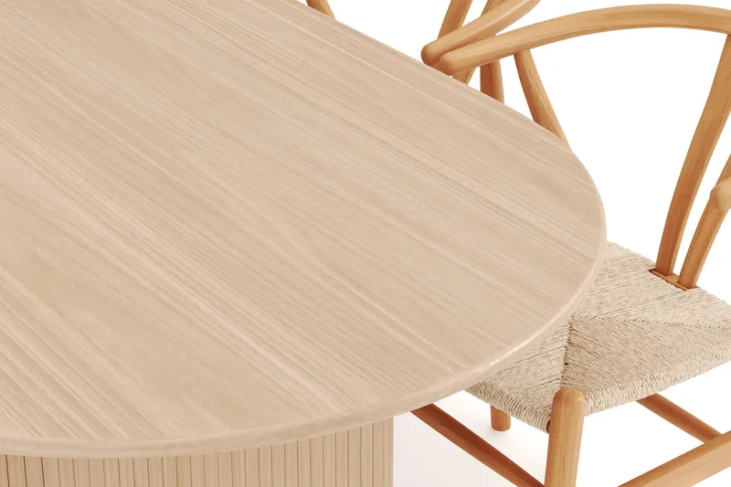 Noira Ovalt Matgrupp 220 cm med 6 Dastoori Matstolar - Natur - Products - Möbler - Bord & matgrupp - Matgrupp