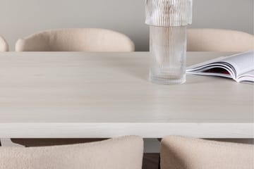 Olga Matgrupp 200 cm Rektangulär med 6 Modesto Stolar - Beige - Products - Möbler - Bord & matgrupp - Matgrupp